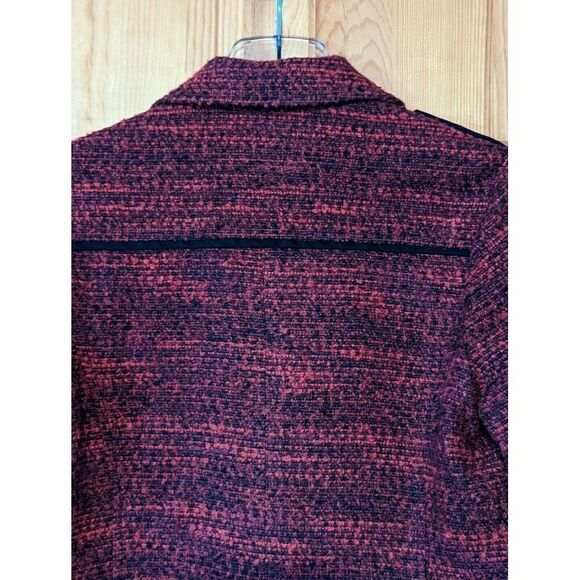 LUCKY BRAND Women's Red Tweed Coat Sz Small - Picture 6 of 11